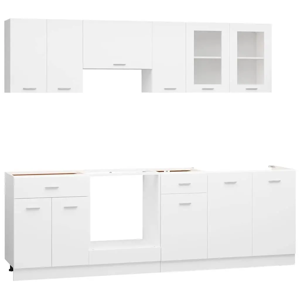 8-Piece Kitchen Cabinet Set in White
