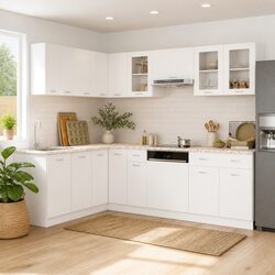 11-Piece White Kitchen Cabinet Set for Optimal Storage