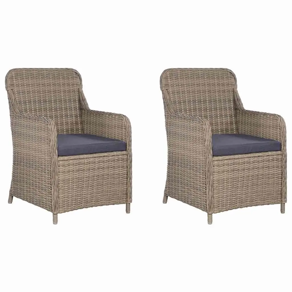 3 Piece Garden Dining Set in Brown