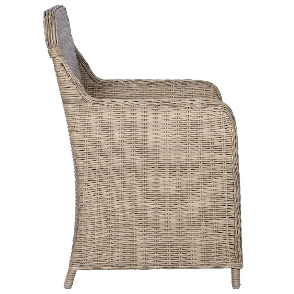3 Piece Garden Dining Set in Brown