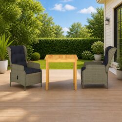 Durable 3 Piece Garden Dining Set with Acacia Wood