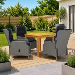 Premium 5 Piece Garden Dining Set with Acacia Wood