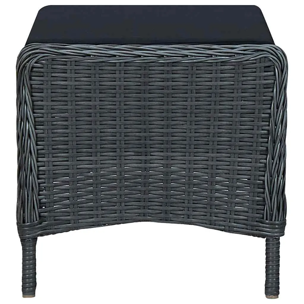 5 Piece Garden Dining Set with Grey Finish