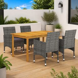 High-Quality 5-Piece Outdoor Dining Set in Grey