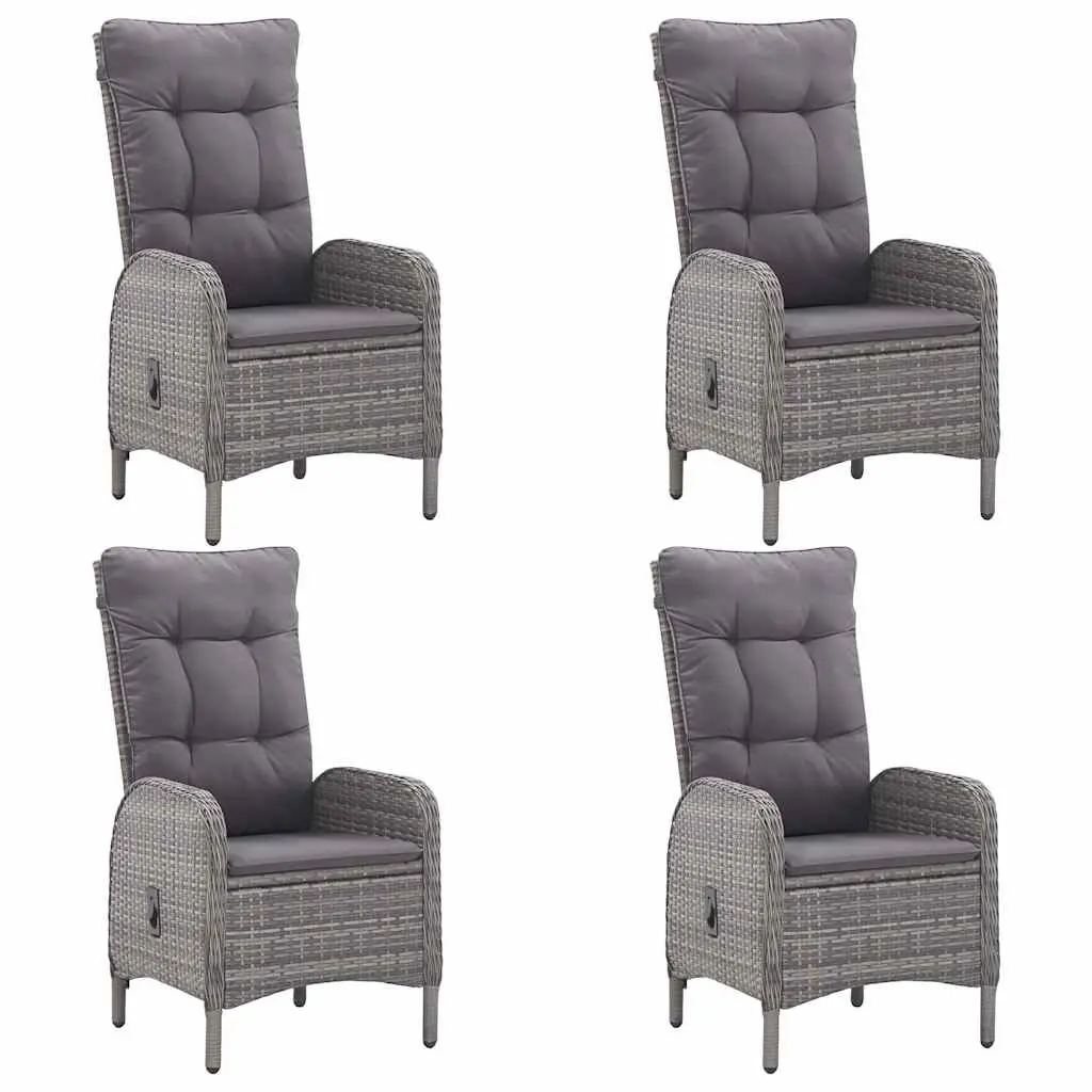 5-Piece Grey Outdoor Garden Dining Set for Patio