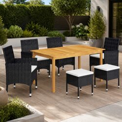 Durable 7 Piece Outdoor Dining Set for Patio and Garden