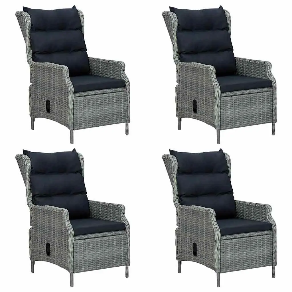 5 Piece Light Grey Garden Dining Set