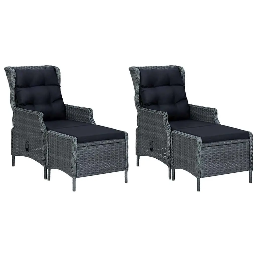 7 Piece Outdoor Dining Set Acacia Wood Steel Rattan Grey