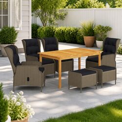 7-Piece Garden Dining Set with Quality Acacia Wood