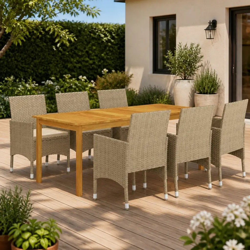 7 Piece Outdoor Dining Set for Patios
