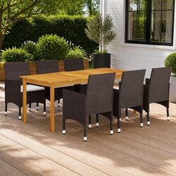 7-Piece Outdoor Dining Set with Quality Acacia Table