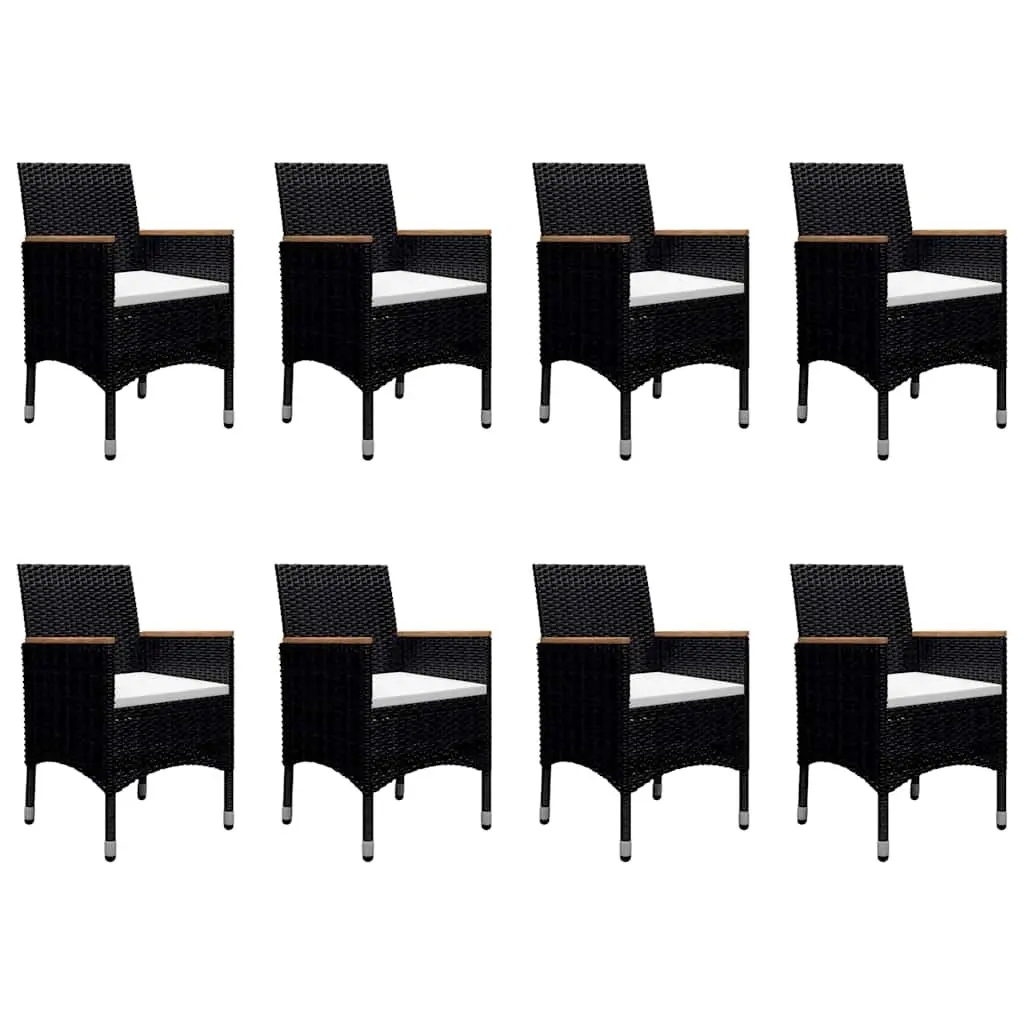 9 Piece Garden Dining Set with Solid Build