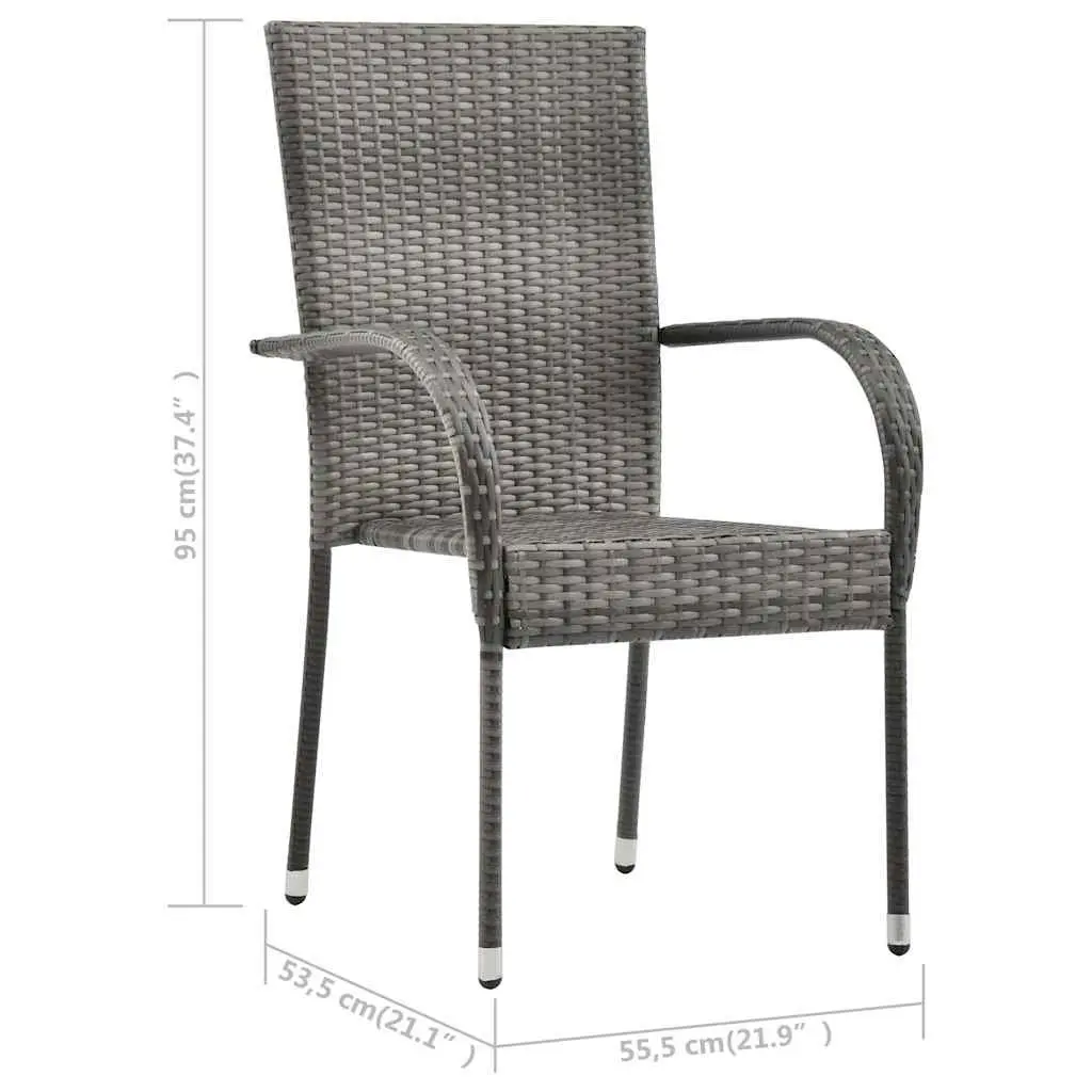 Garden Dining Set Acacia Wood 9 Piece Grey Outdoor Furniture Table Chairs