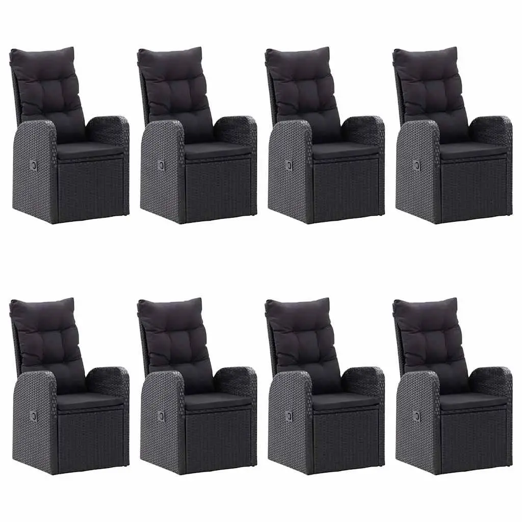 9-Piece Outdoor Dining Set with Rattan Chairs