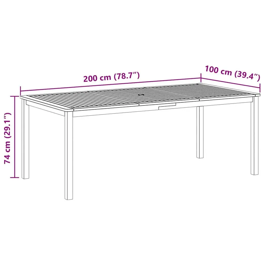 7 Piece Garden Dining Set with Acacia Wood Table