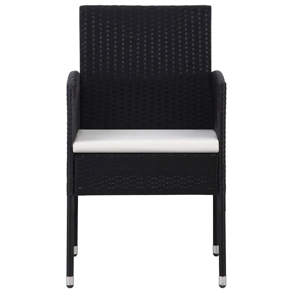 9 Piece Outdoor Dining Set with Black Table and Chairs