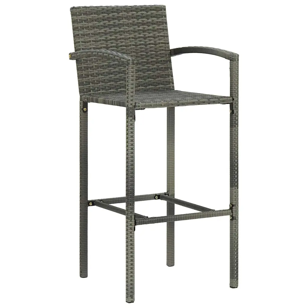 5 Piece Outdoor Garden Bar Set in Grey