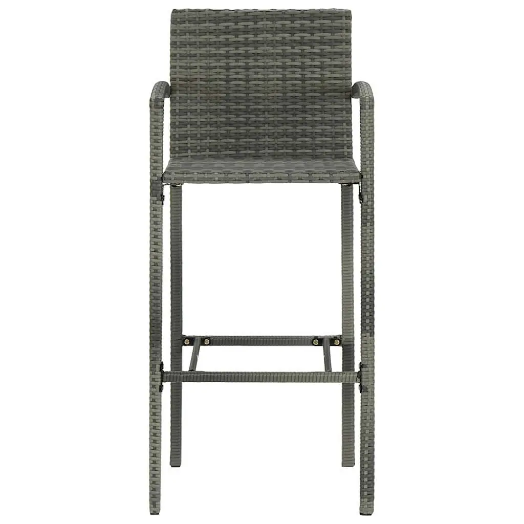 5 Piece Outdoor Garden Bar Set in Grey