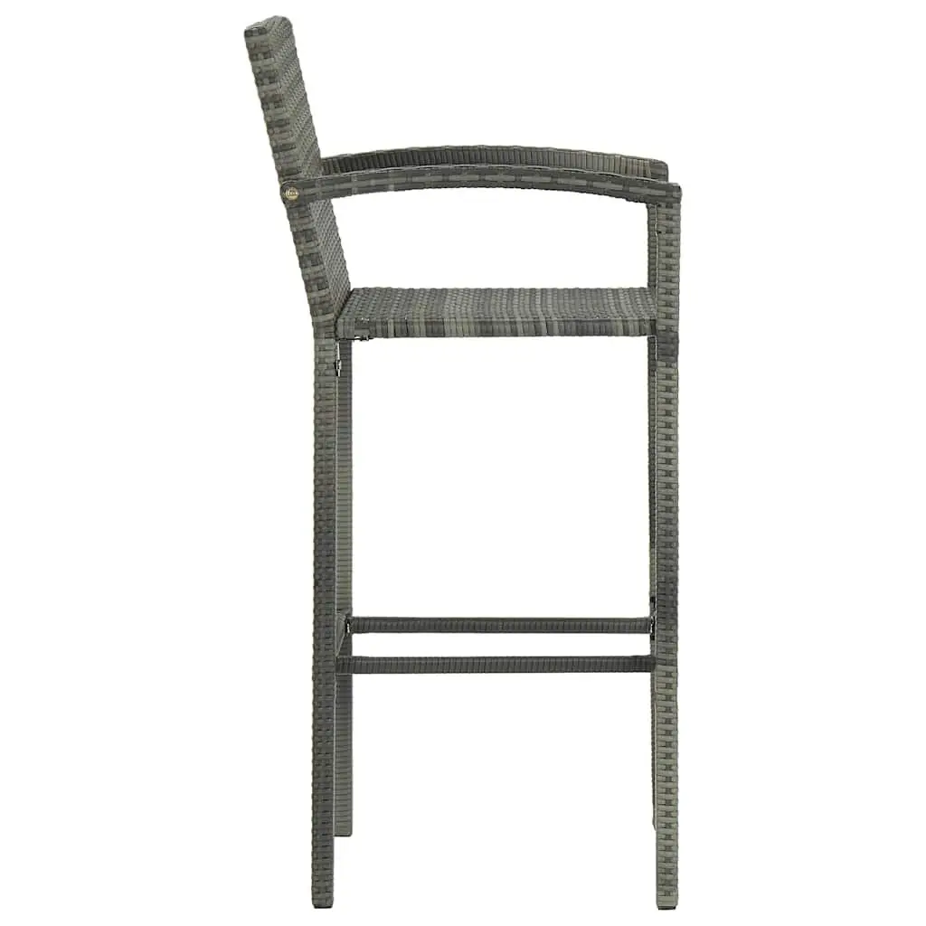 5 Piece Outdoor Garden Bar Set in Grey