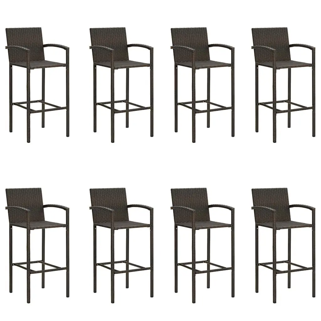 9 Piece Outdoor Garden Bar Set with Stools and Table