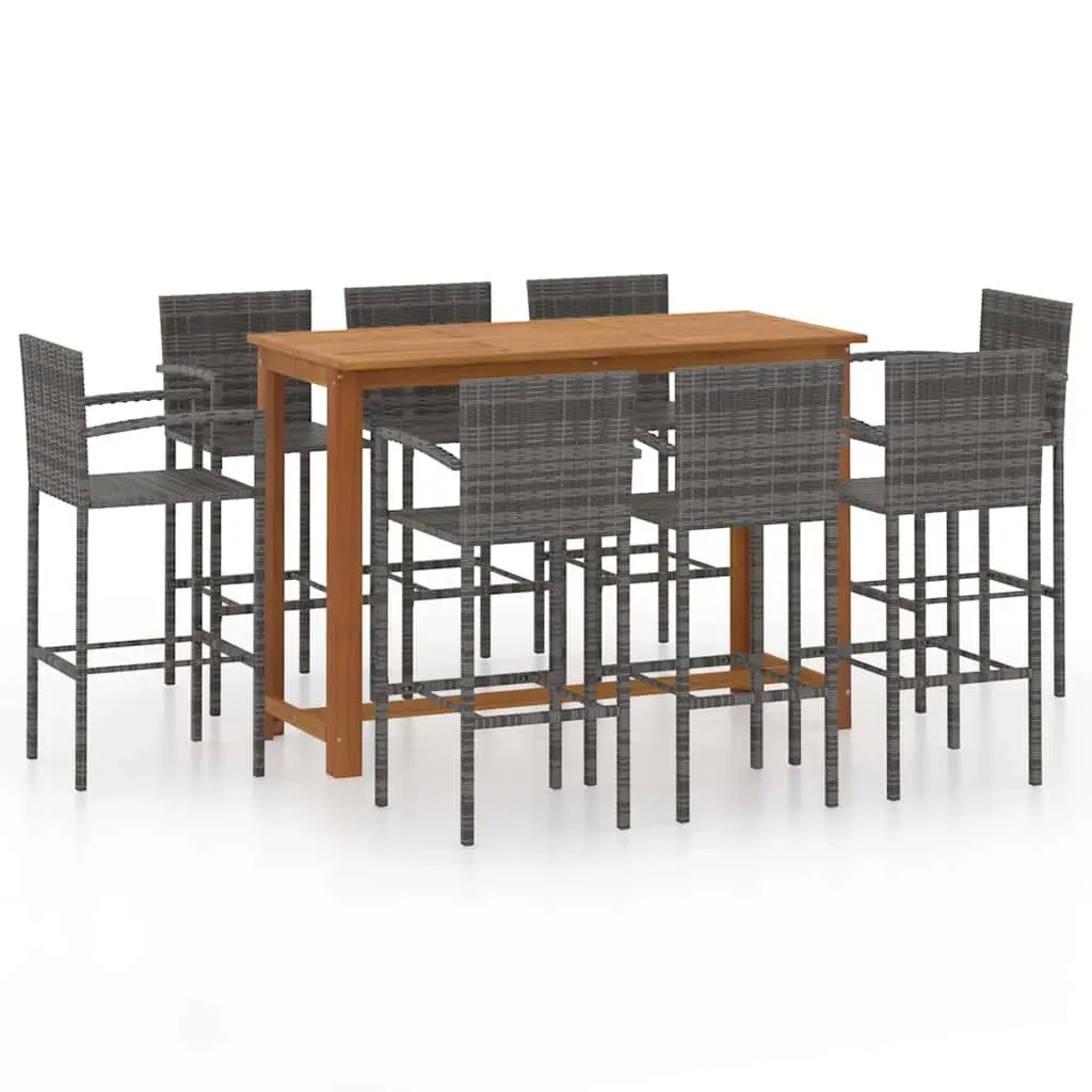 9 Piece Garden Bar Set for Outdoor Spaces