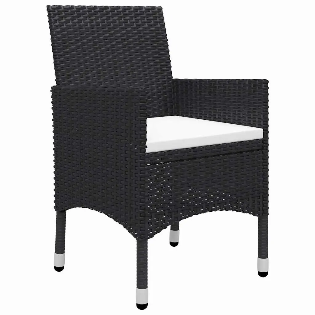 5 Piece Garden Dining Set with Black Finish