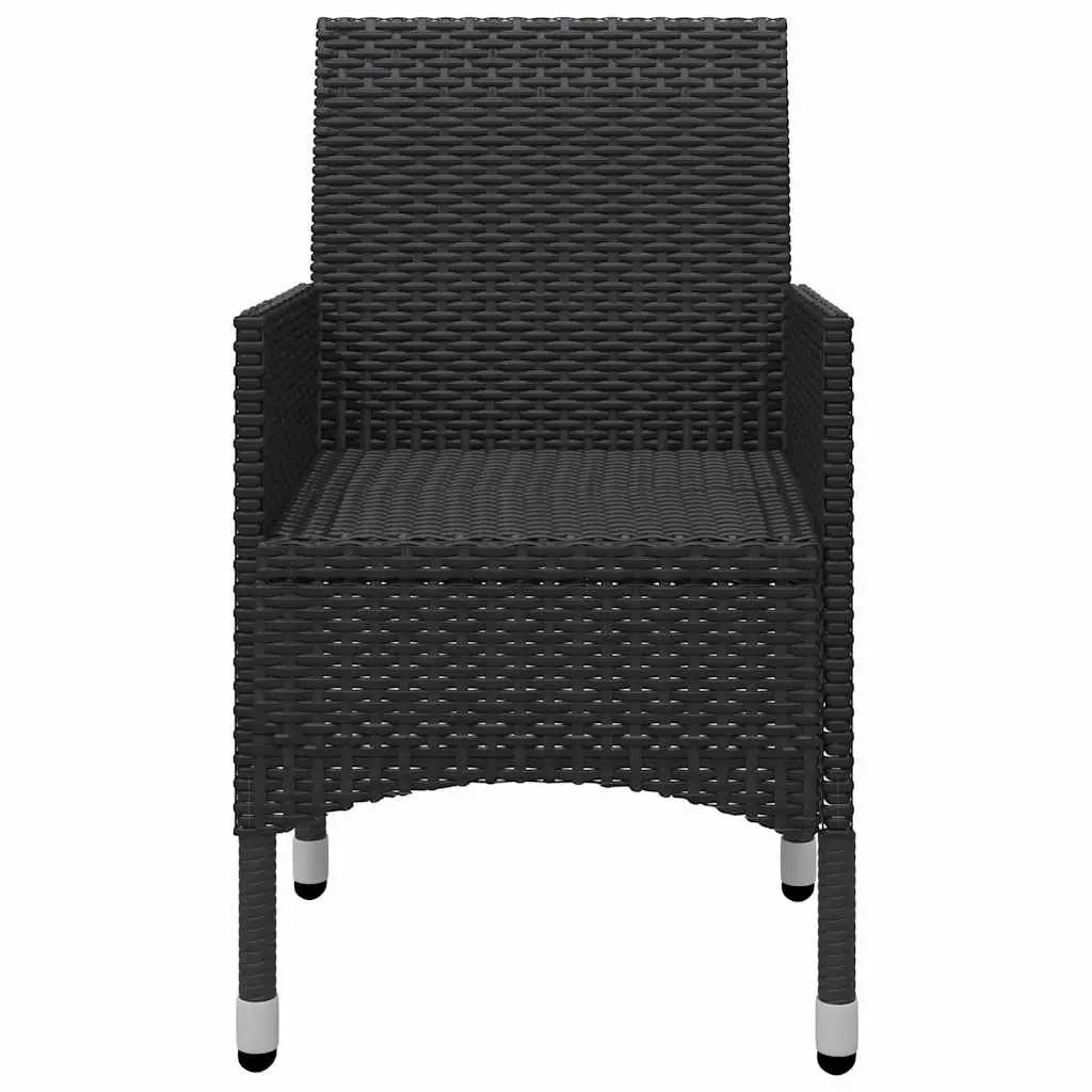 5 Piece Garden Dining Set with Black Finish