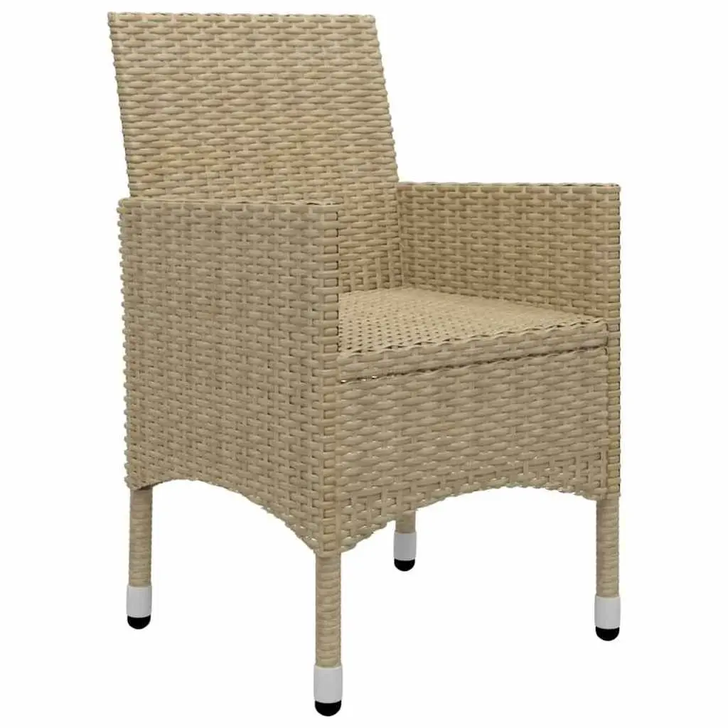 5-Piece Garden Dining Set with Beige Cushions