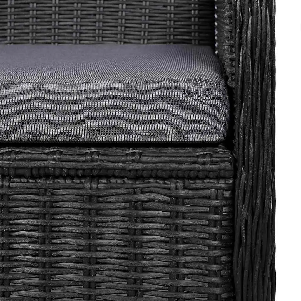 5-Piece Black Garden Dining Set
