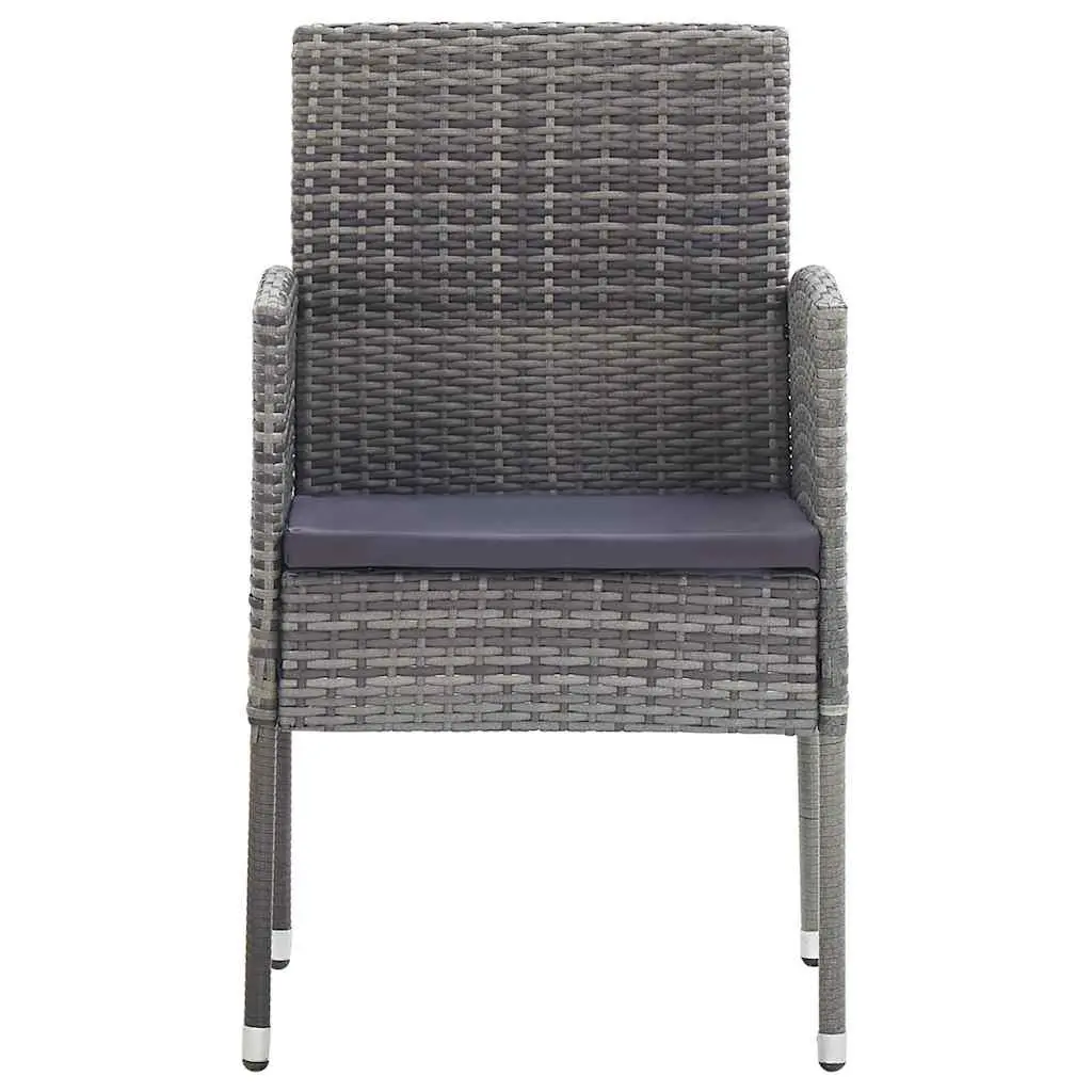 5 Piece Grey Garden Dining Set with Sturdy Construction