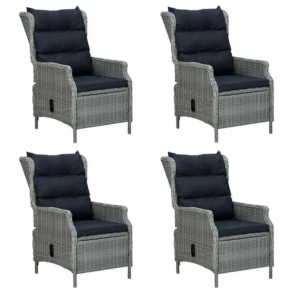 5-Piece Grey Outdoor Dining Set for Garden