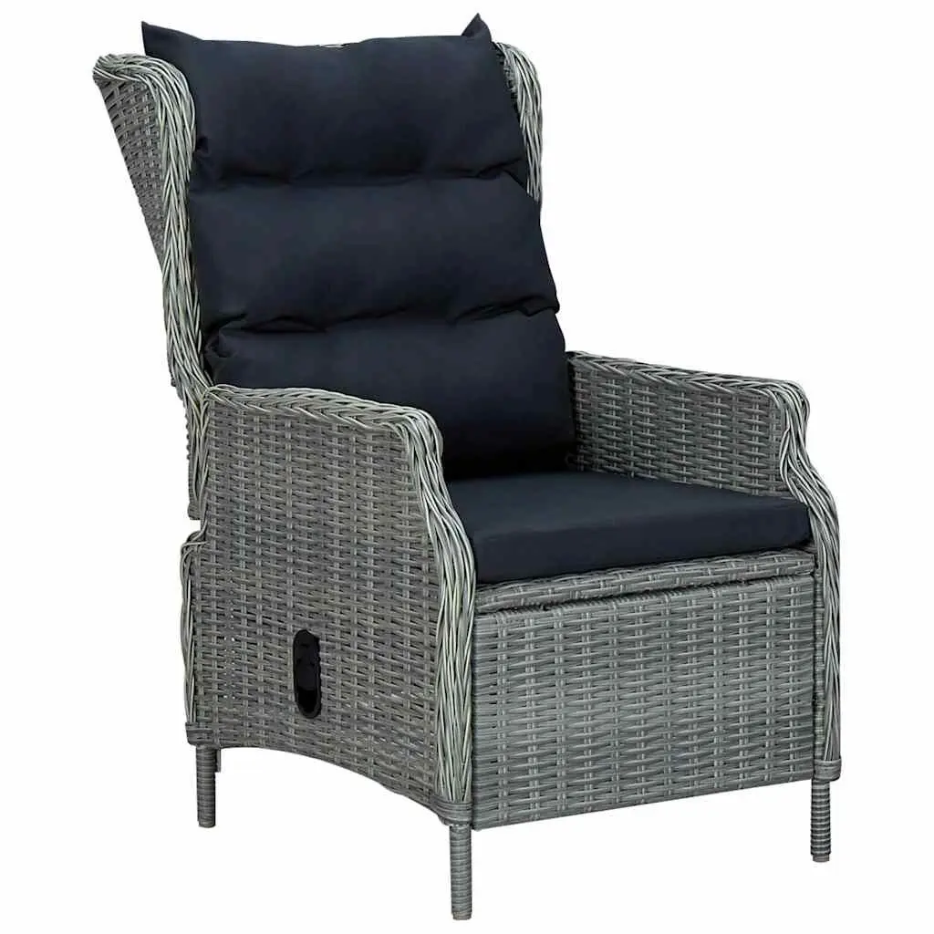 5-Piece Grey Outdoor Dining Set for Garden
