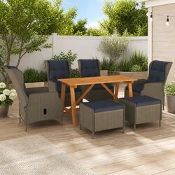 Quality 7 Piece Outdoor Dining Set with Acacia Wood Table