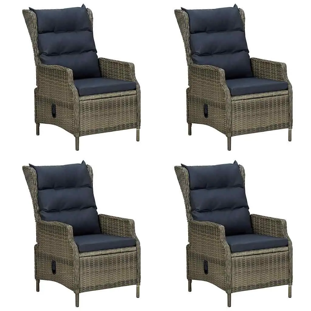 7 Piece Garden Dining Set Acacia Wood Powder-coated Steel PE Rattan Brown