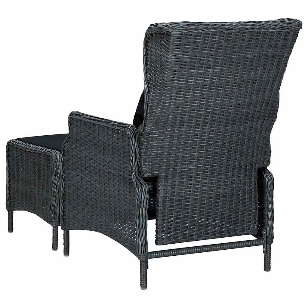 Garden Dining Set Grey Rattan 9 Piece Outdoor Table Chairs
