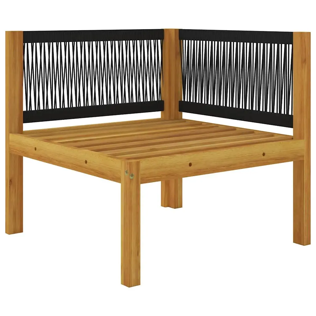 2-Seater Garden Bench with Durable Rope Weave