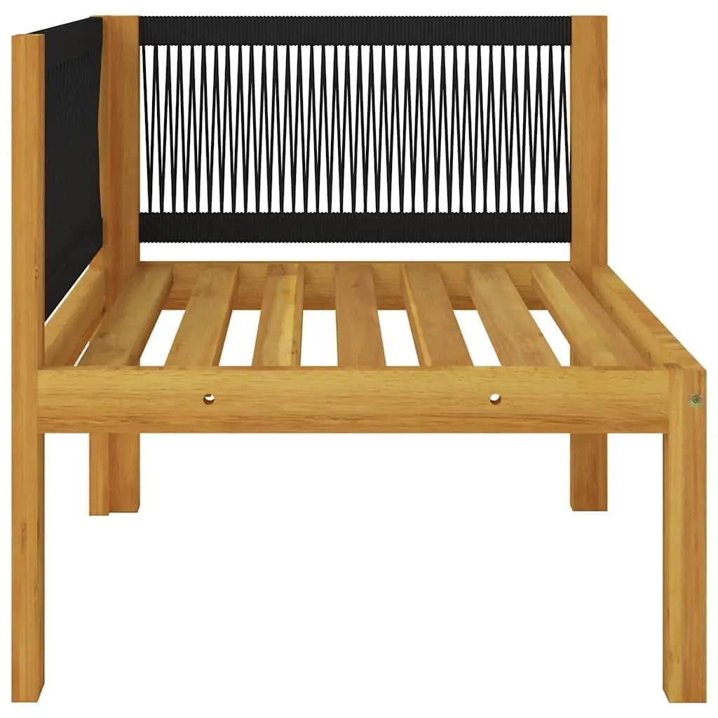 2-Seater Garden Bench with Durable Rope Weave
