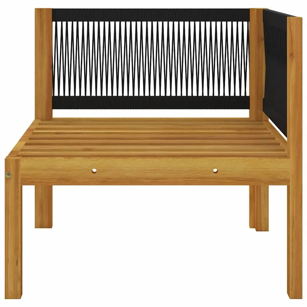 2-Seater Garden Bench with Durable Rope Weave