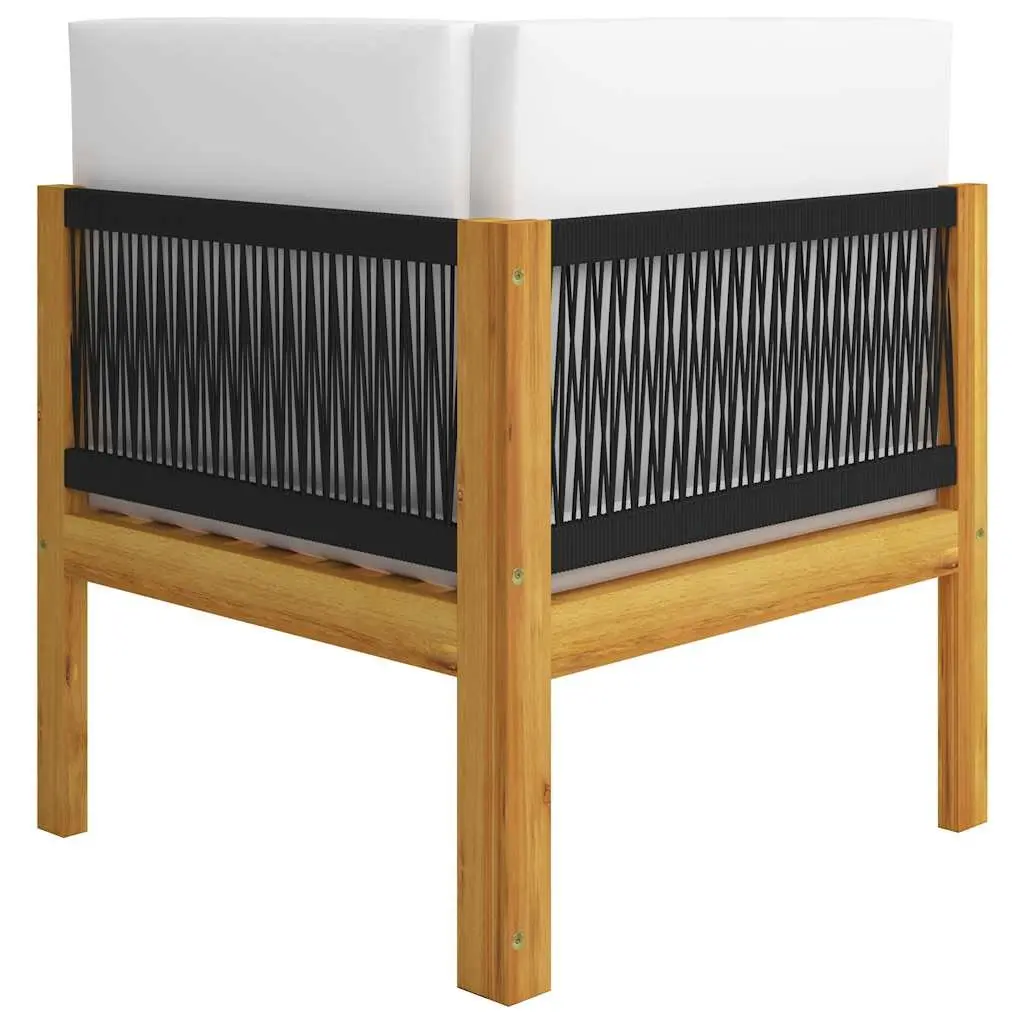 2-Seater Garden Bench with Durable Rope Weave