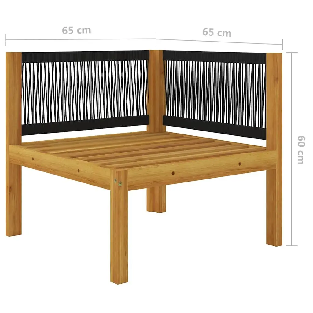 2-Seater Garden Bench with Durable Rope Weave