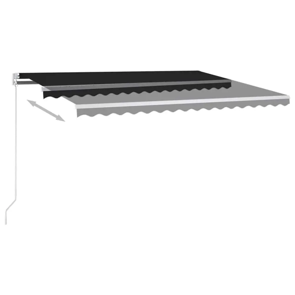 Retractable Awning Aluminium 400x350 cm Anthracite