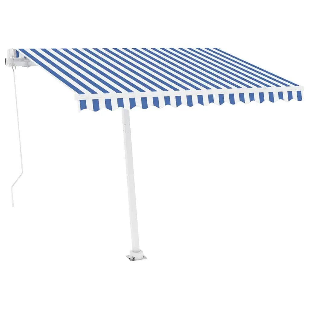 Retractable Awning Aluminium 300x250 cm Blue
