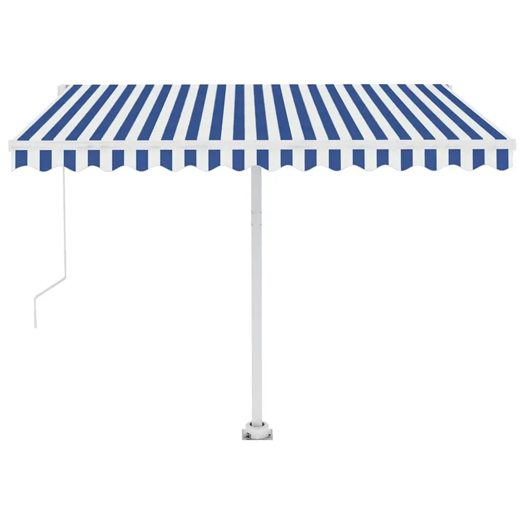Retractable Awning Aluminium 300x250 cm Blue