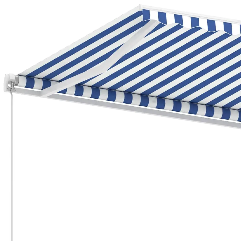 Retractable Awning Aluminium 300x250 cm Blue