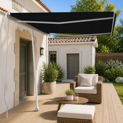 High-Quality Manual Retractable Awning 300x250 cm Anthracite