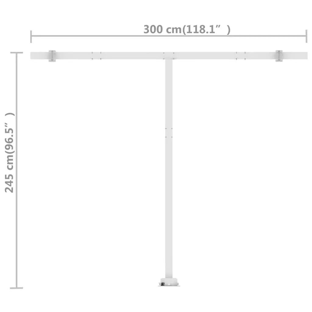 Manual Retractable Awning 300x250 cm Anthracite