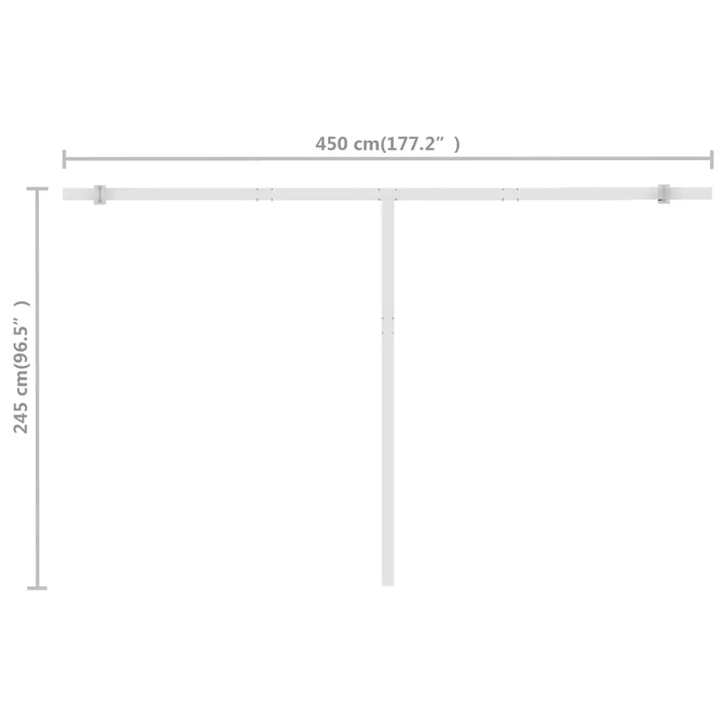 Freestanding Manual Retractable Awning 400x300cm