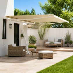 Premium Freestanding Manual Retractable Awning 400x300 cm