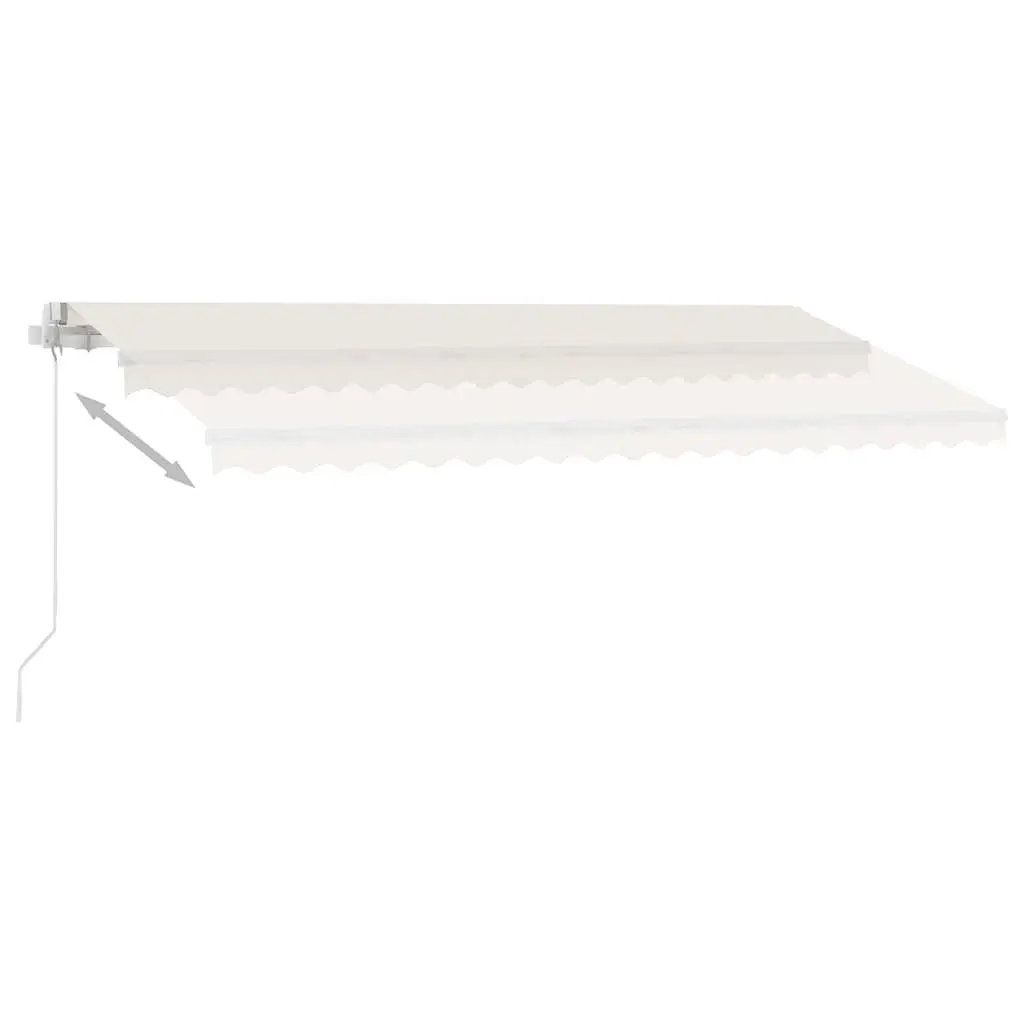 Freestanding Manual Retractable Awning Aluminium 400x300 cm Cream