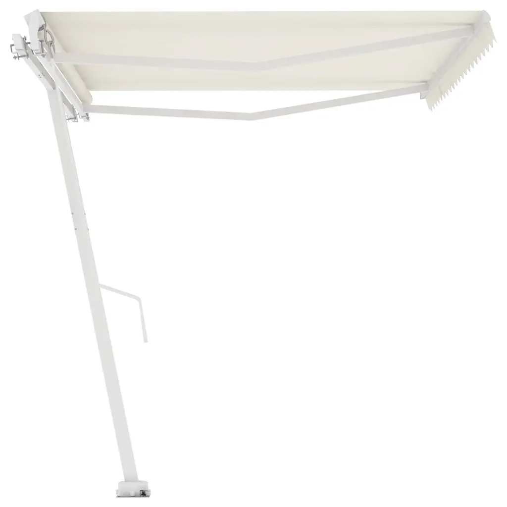 Freestanding Manual Retractable Awning Aluminium 400x300 cm Cream